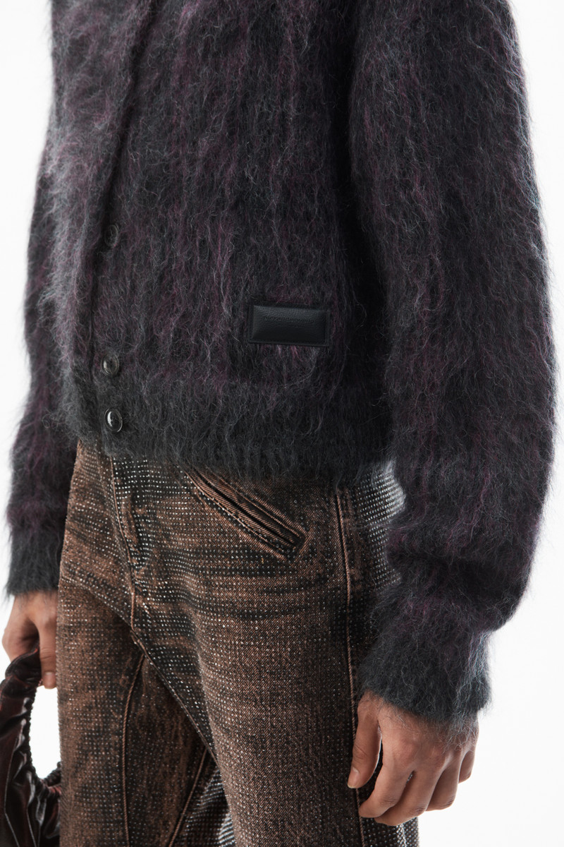 plaid cardigan in jacquard knit 3