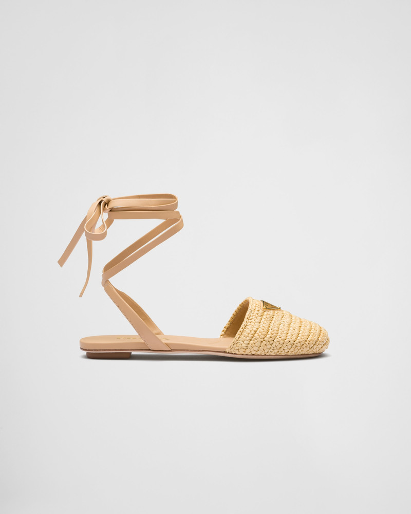 Prada Crochet flat sandals outlook