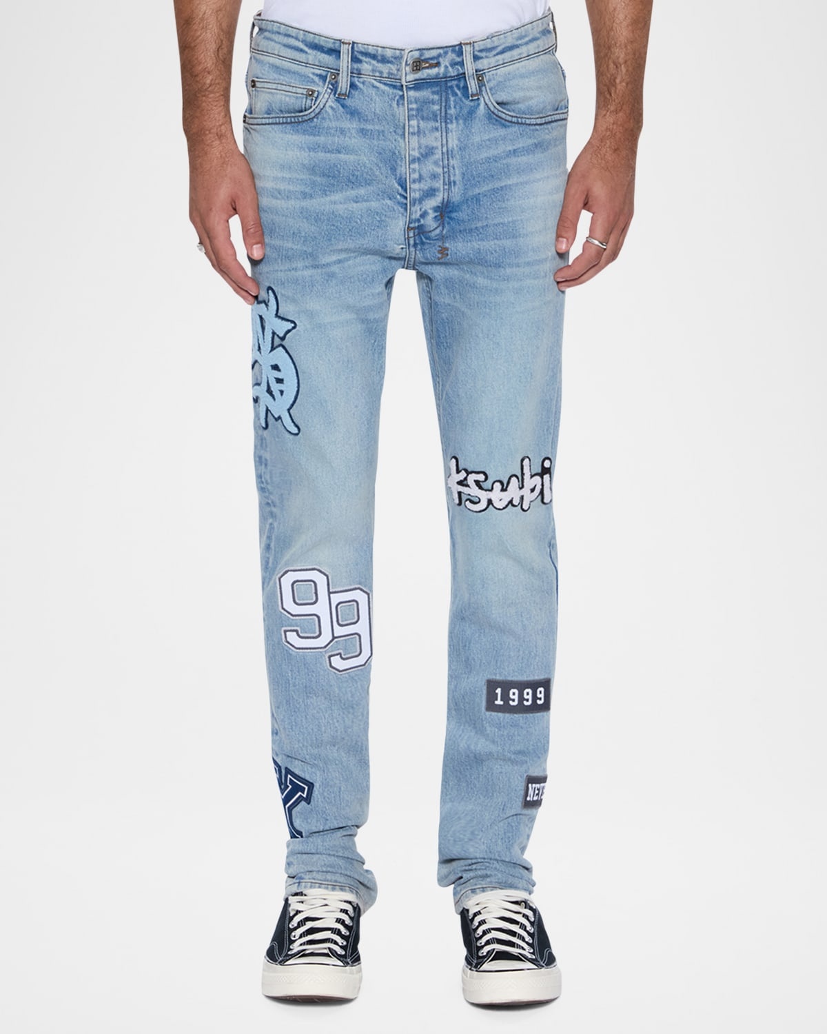 Men's Chitch Striker Patched Slim Jeans - 3