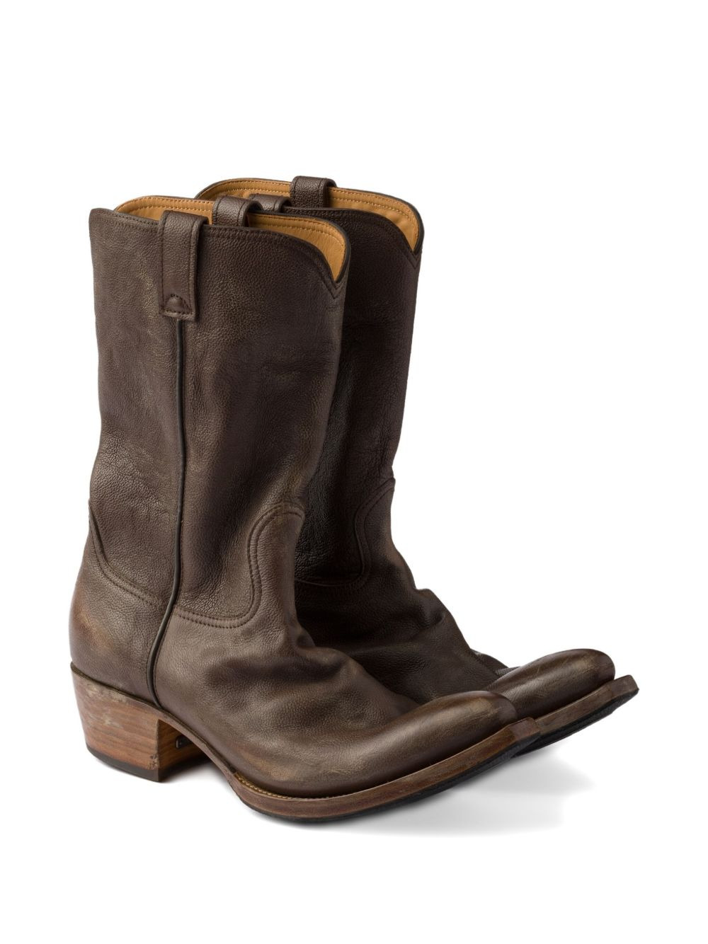 leather cowboy boots - 2