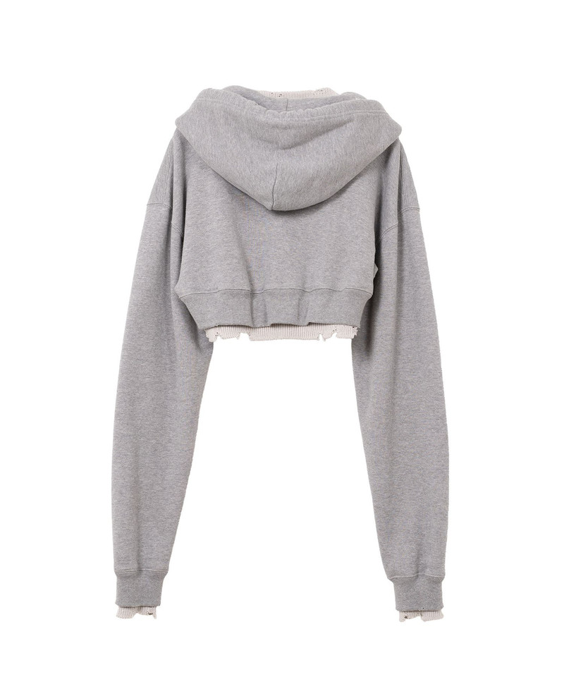 Layered Cropped Zip-up Hoodie 18
