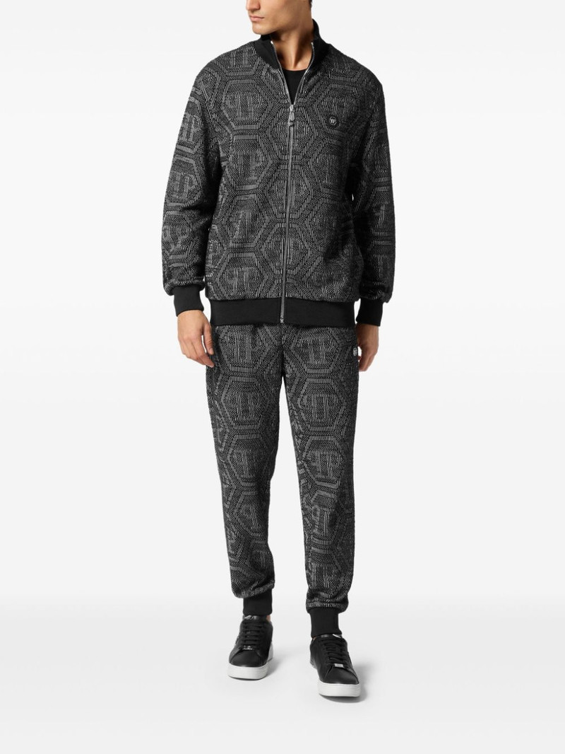 PHILIPP PLEIN monogram-jacquard bomber jacket outlook