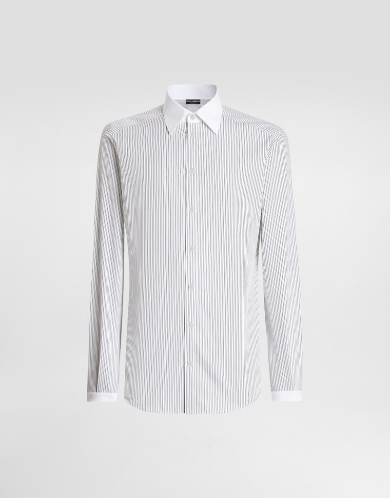 Striped poplin martini shirt 1