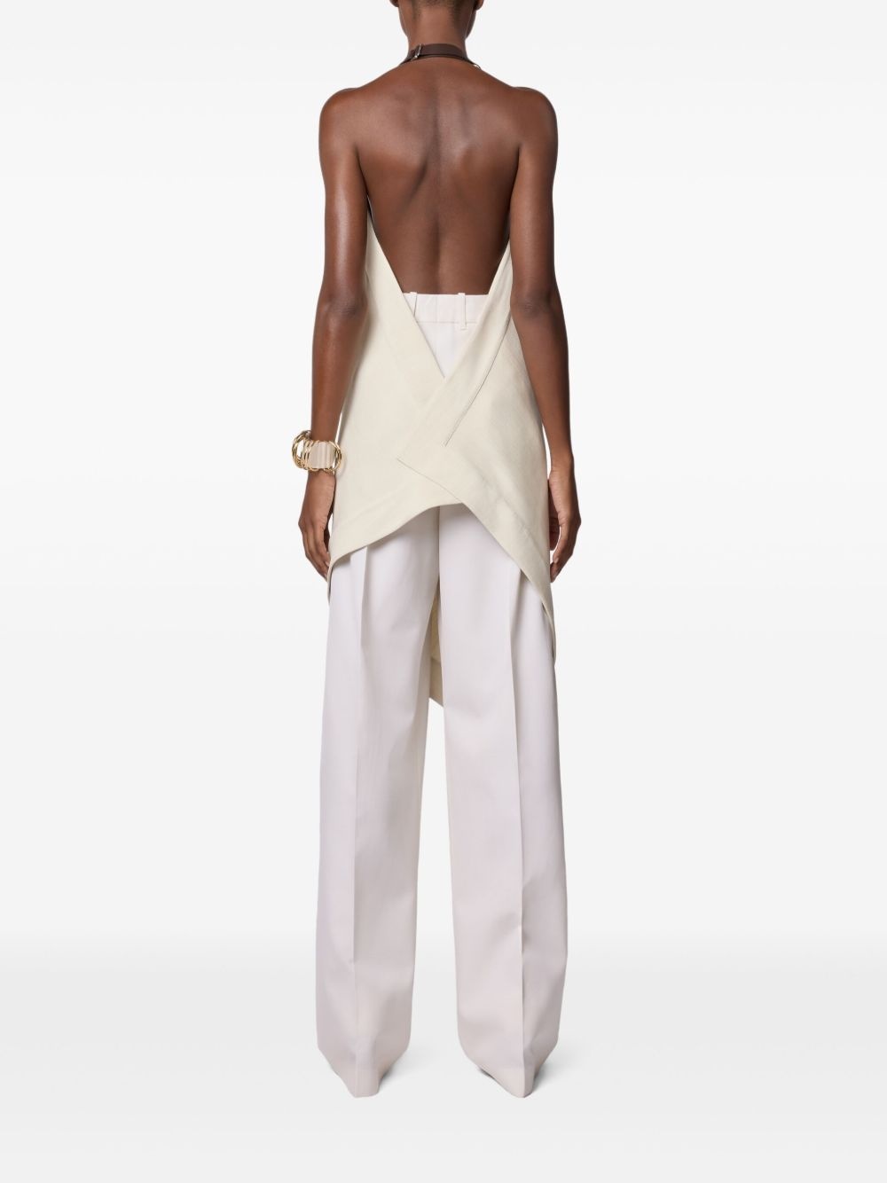 leather-strap tunic top - 3