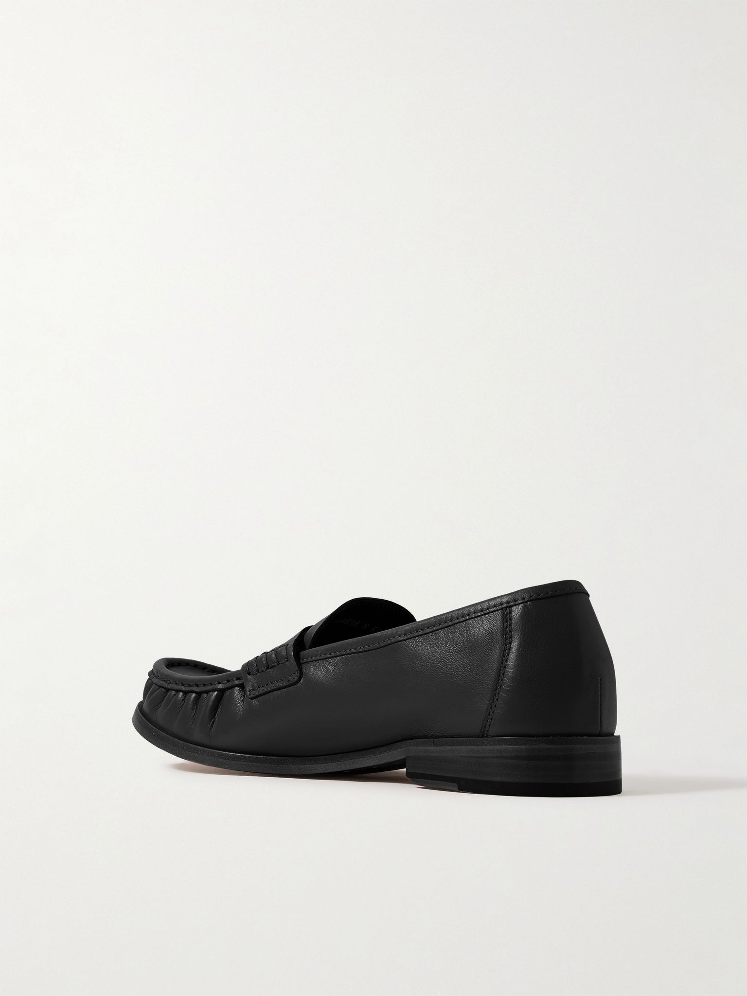 Simeon Leather Penny Loafers Black - 4