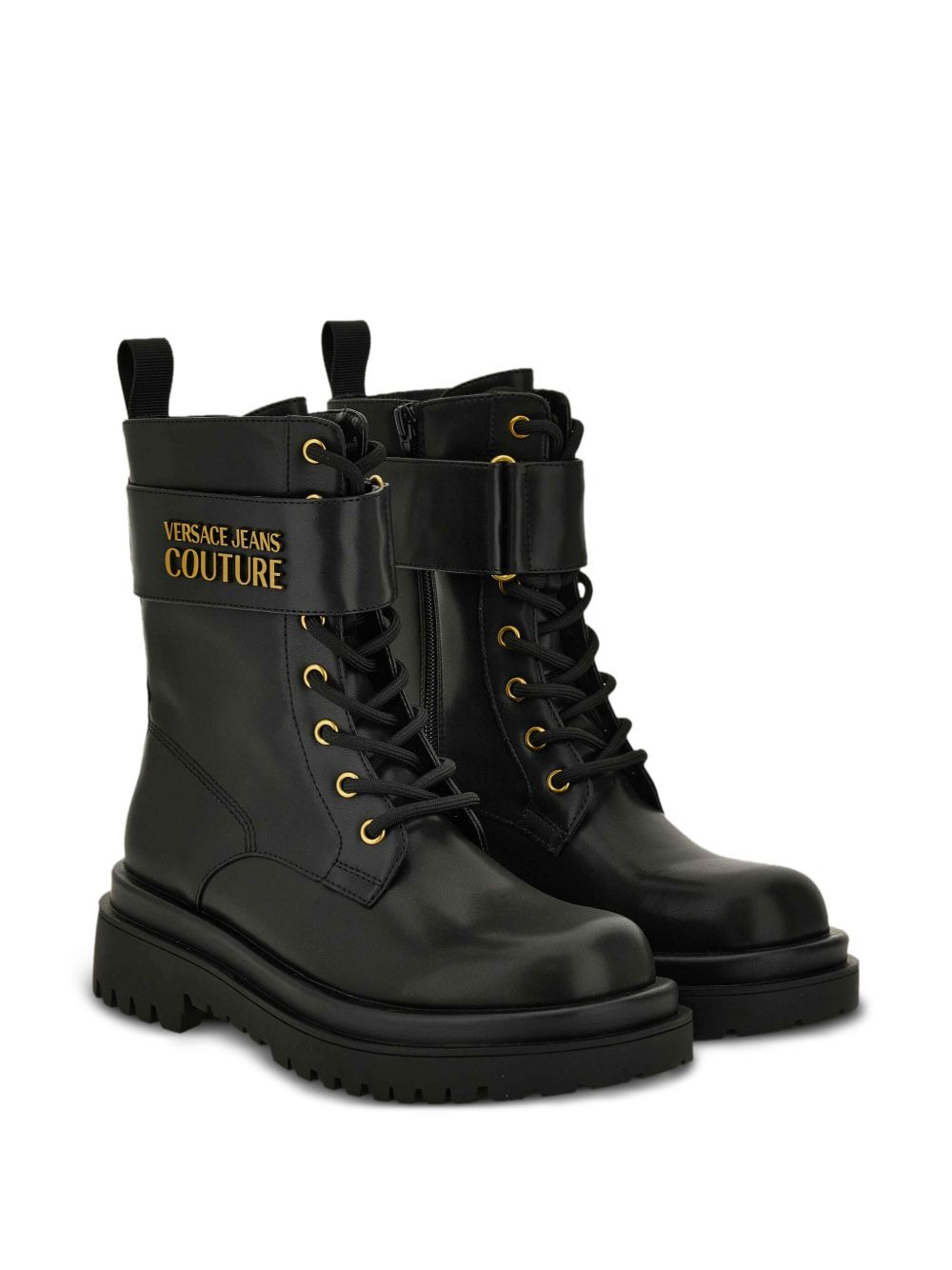 lace-up strap boots - 2