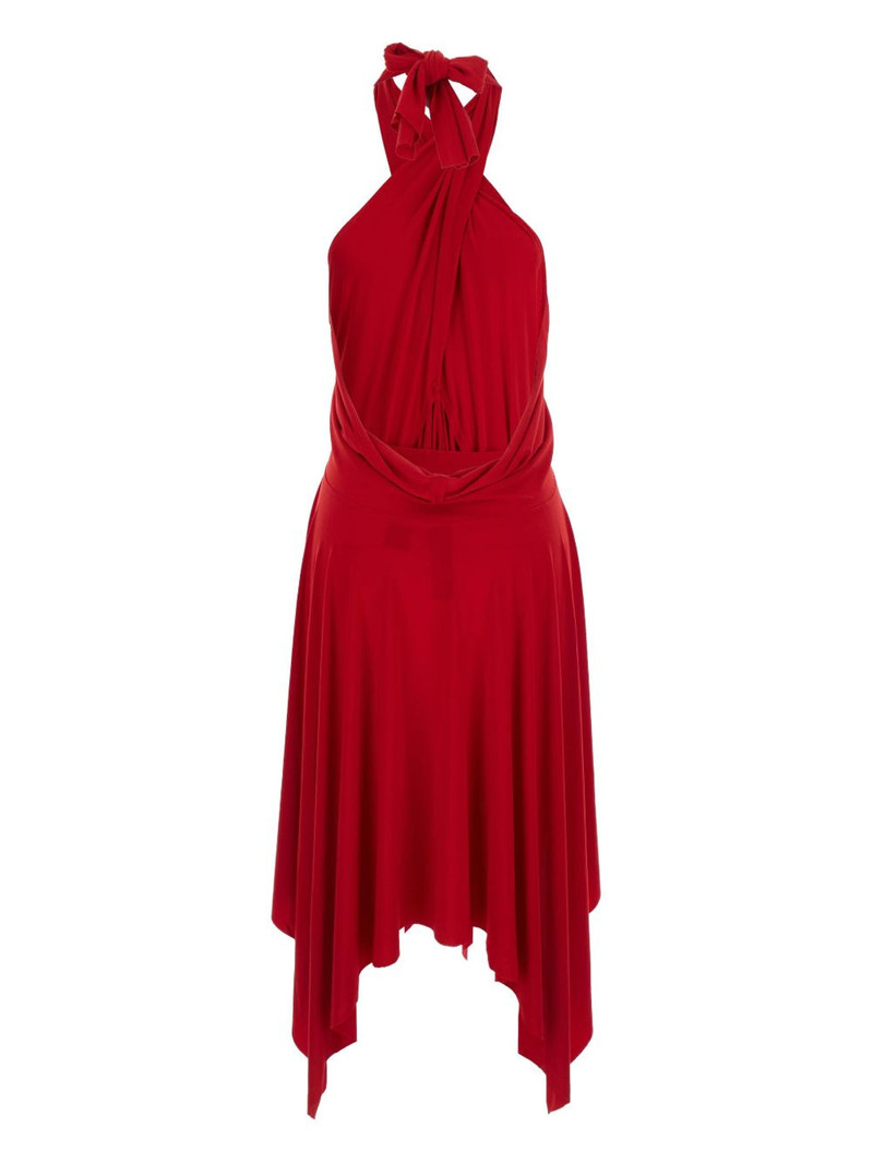 NORMA KAMALI knotted halterneck dress outlook