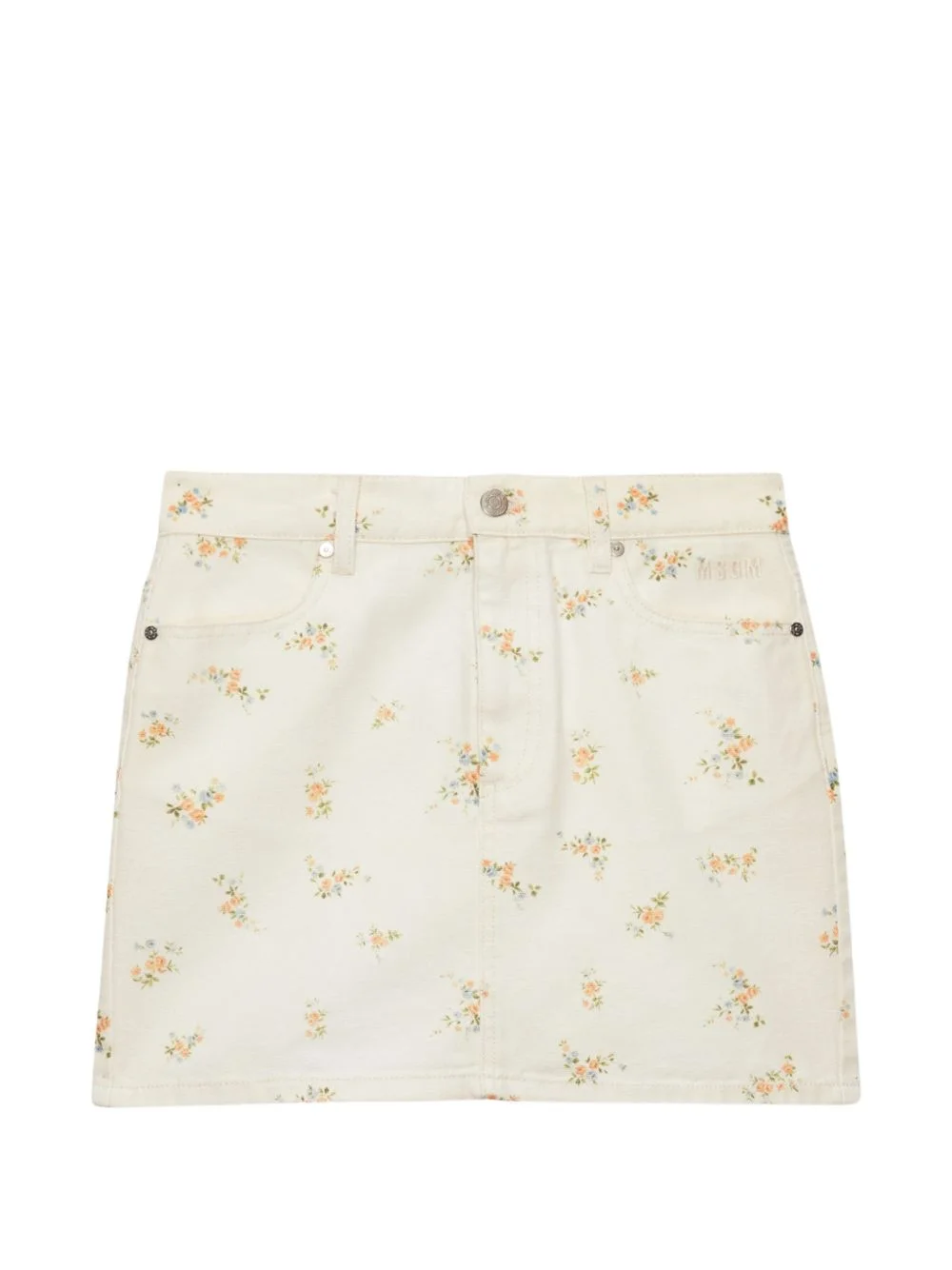 floral-print mini skirt - 1