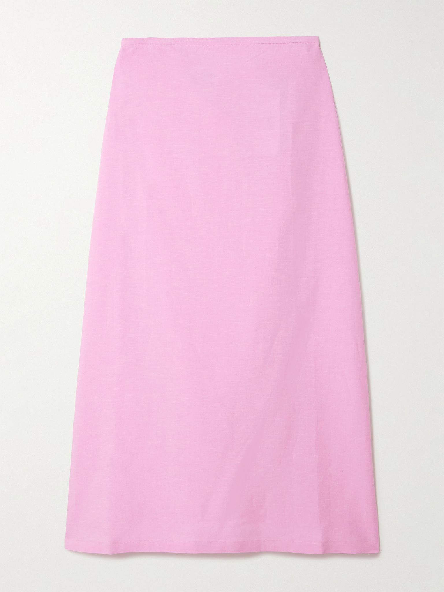 Tie-side woven midi skirt Pink - 1