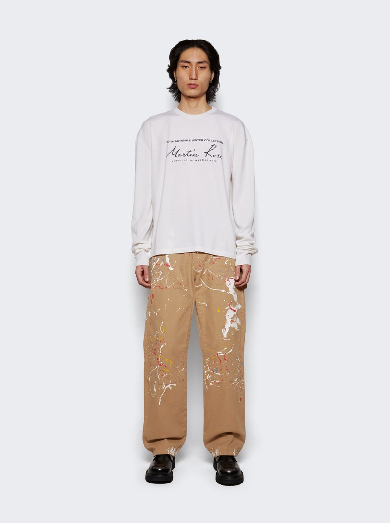 Martine Rose 로고 인쇄 crewneck 스웨터 outlook