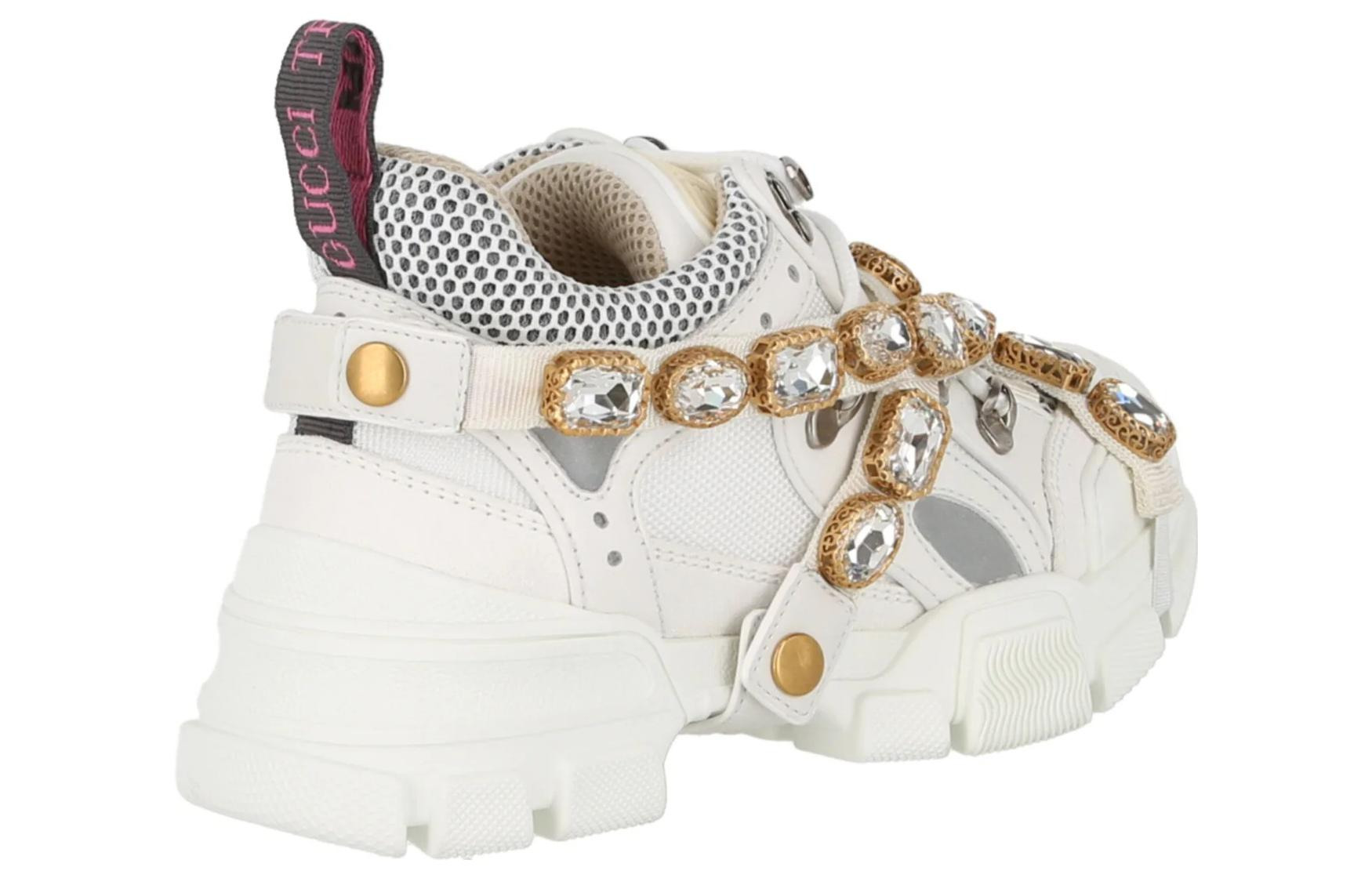 (WMNS) Gucci Flashtrek Crystals 'White' 541445-GGZ50-9081 - 5