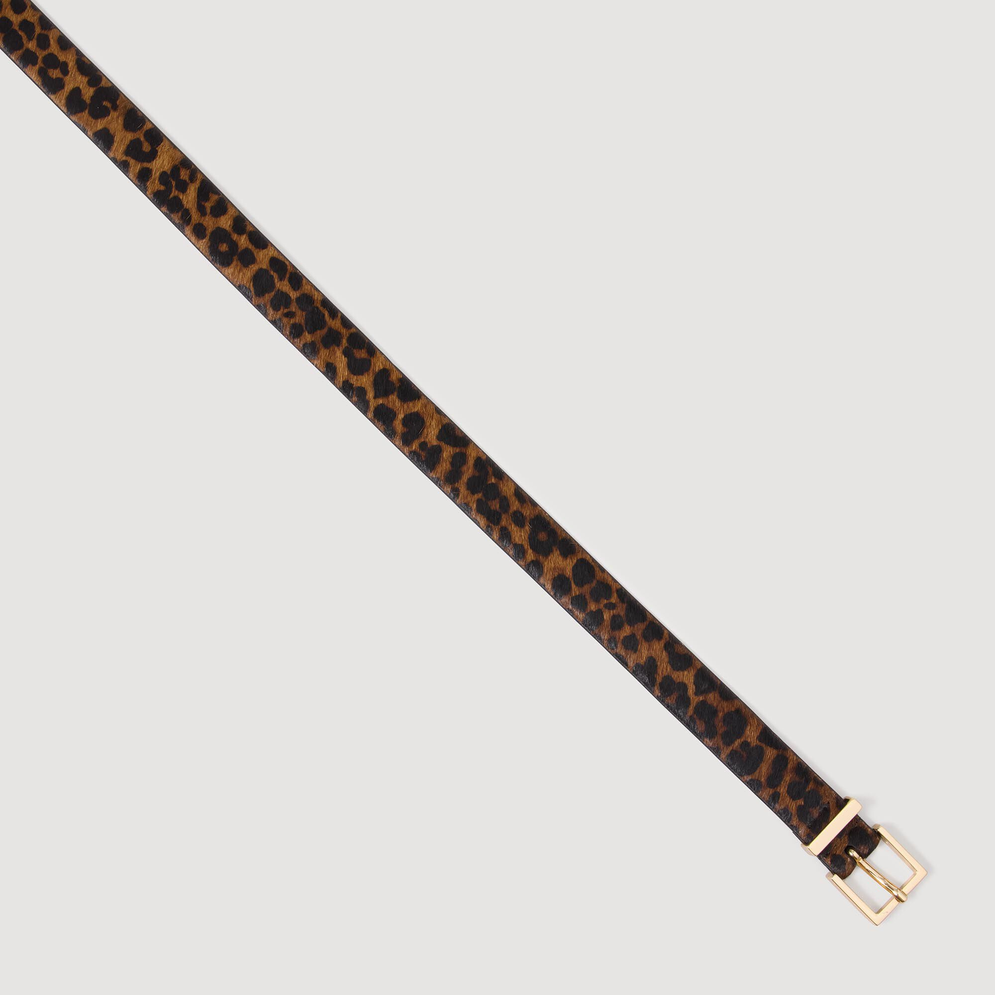 PONY EFFECT LEATHER BELT - 2