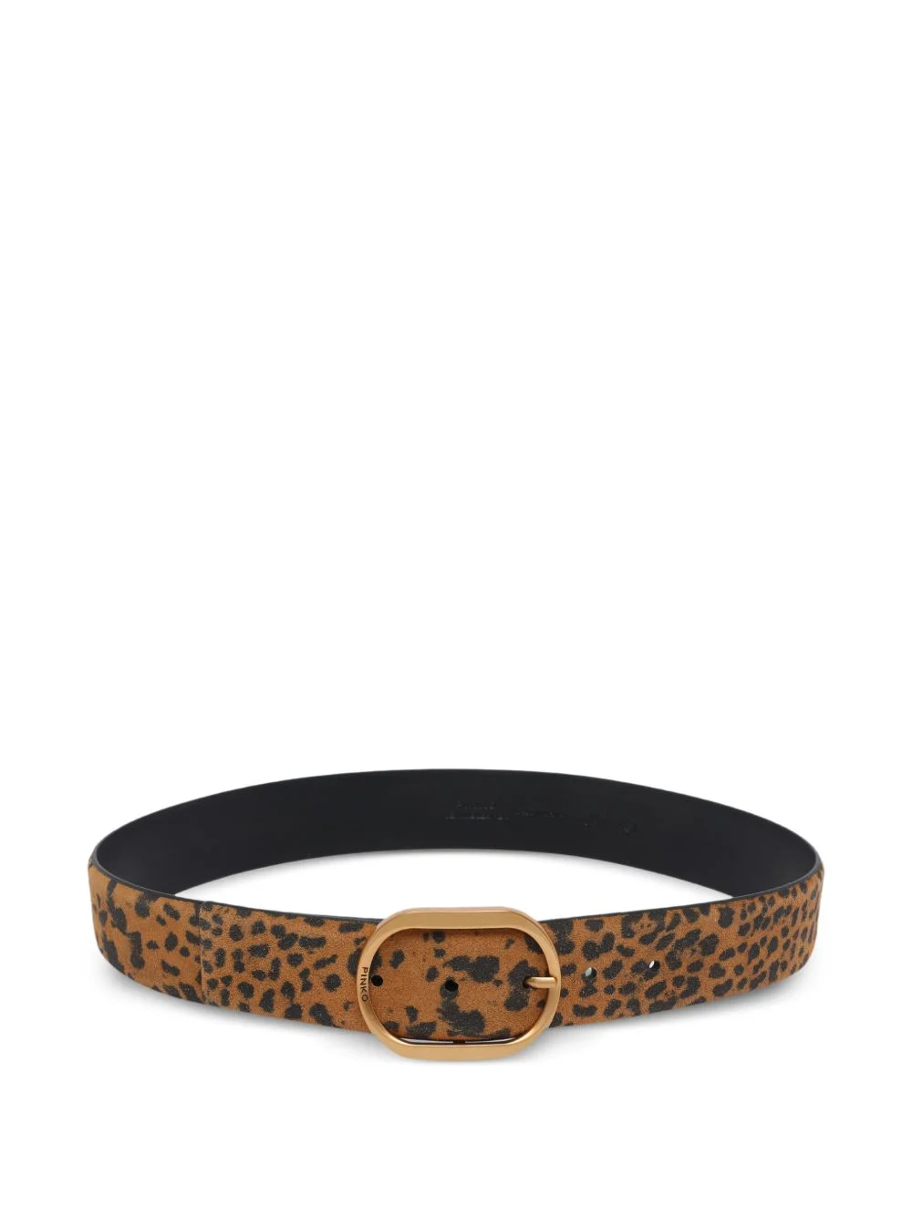 leopard-print buckle belt - 1
