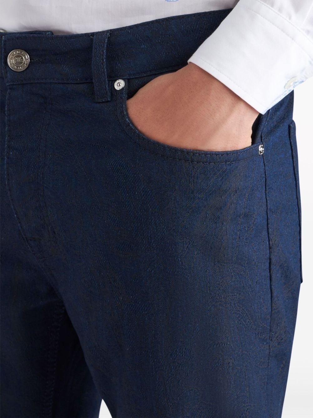 logo-patch straight-leg jeans - 5