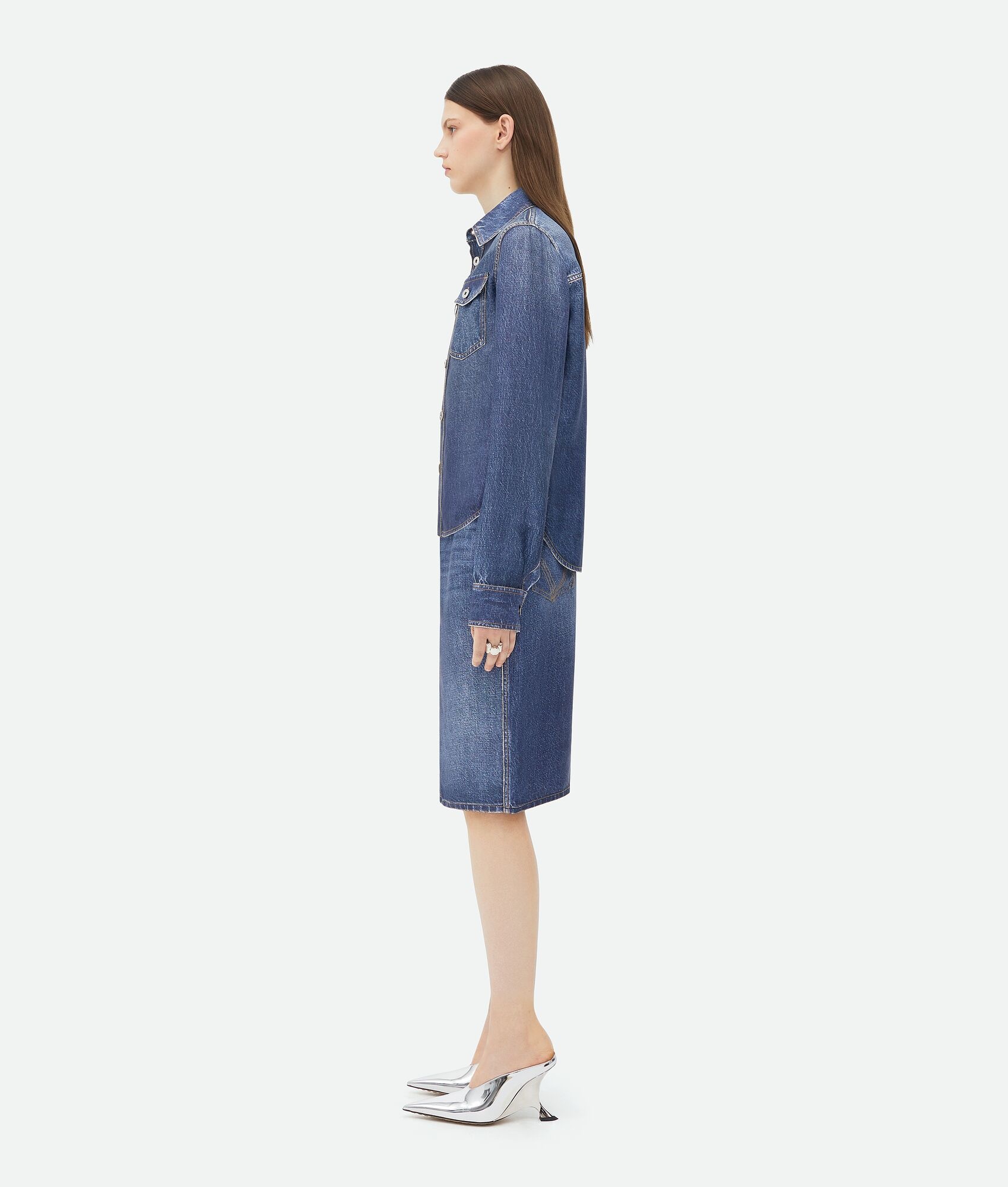 Denim Printed Silk And Viscose Shirt - 2