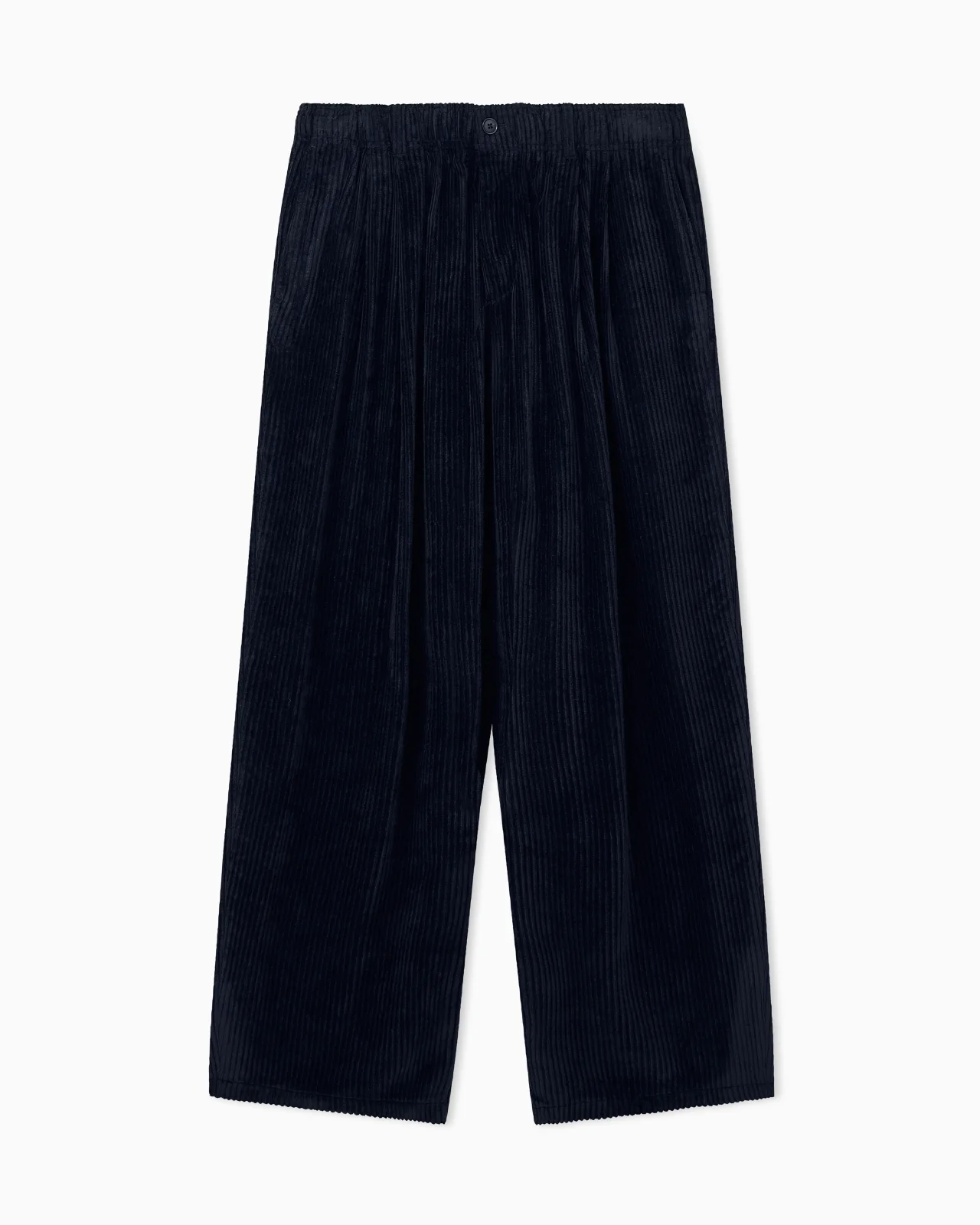 TROUSER OVERSIZED FIT RIBBED VISCOSE VELVET - 1