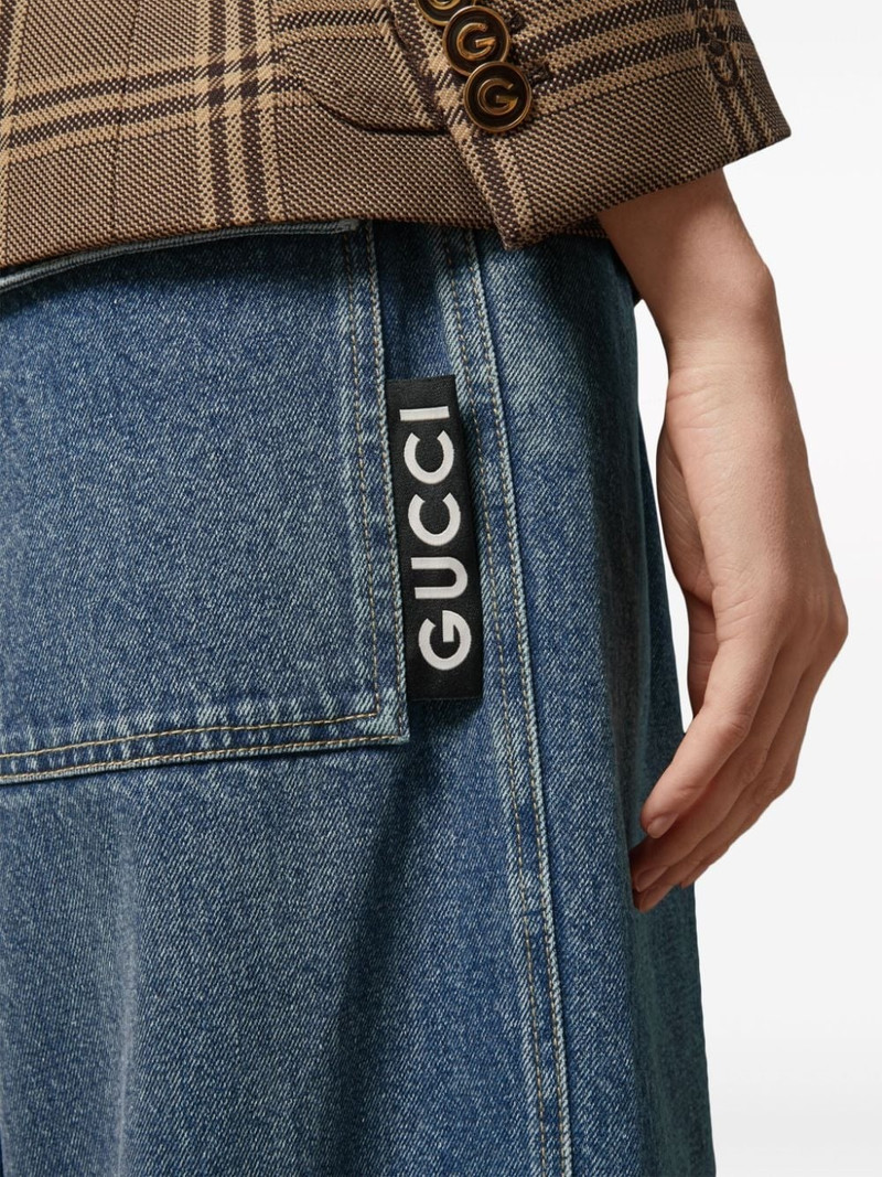logo-tag wide-leg jeans 5