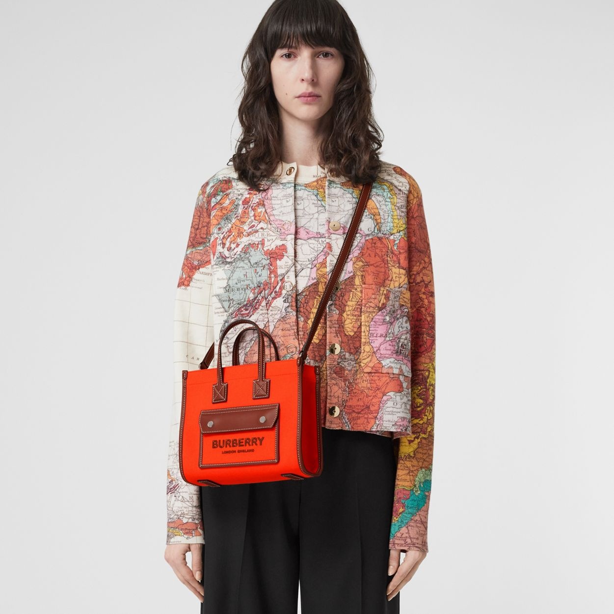 Mini Two-tone Canvas and Leather Freya Tote - 10