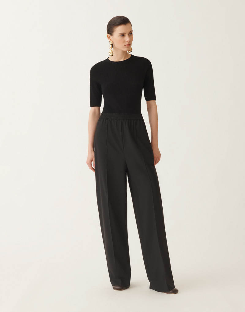 Jogger trousers in bi-stretch fresco wool 3