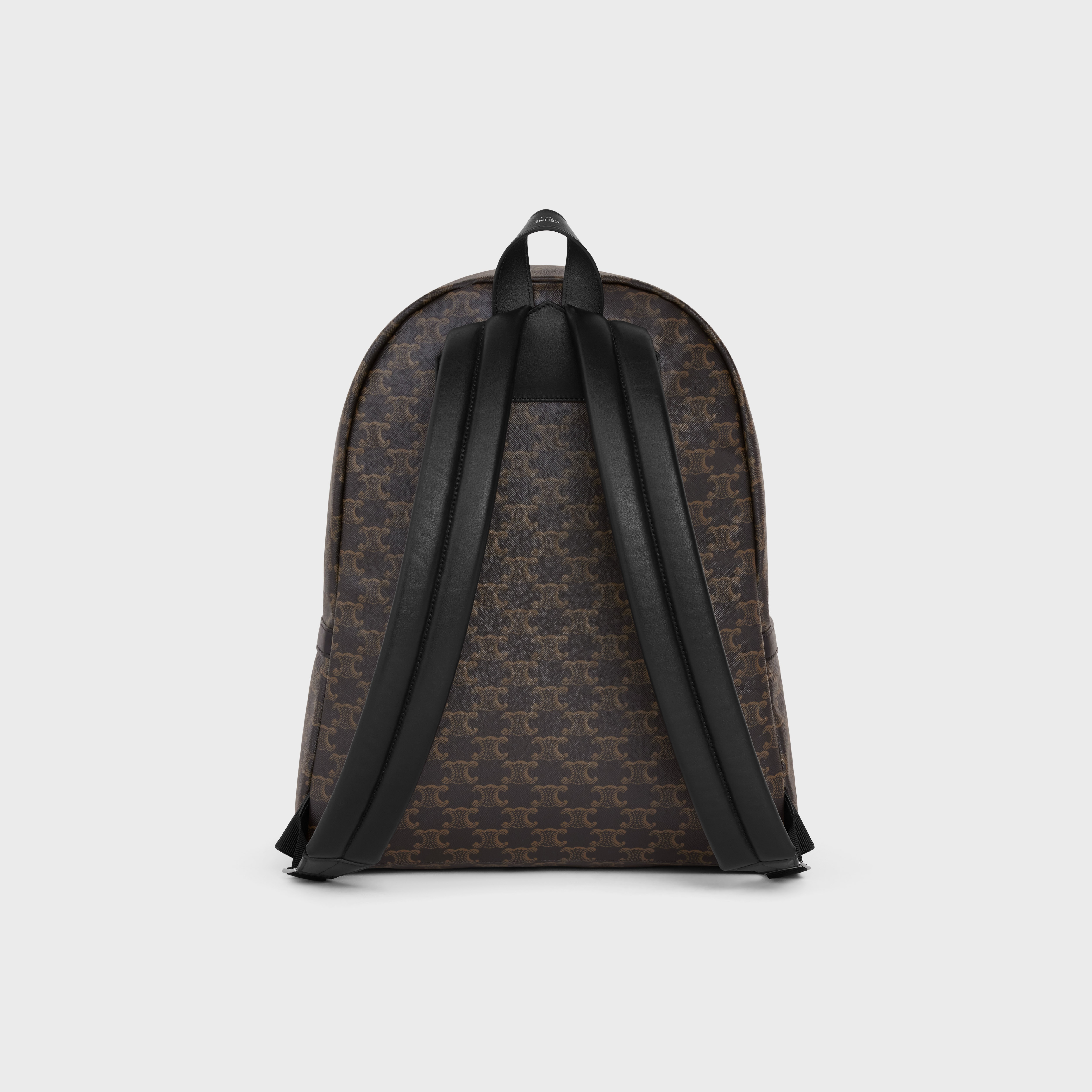 Medium Backpack in Triomphe Canvas and Calfskin - 3