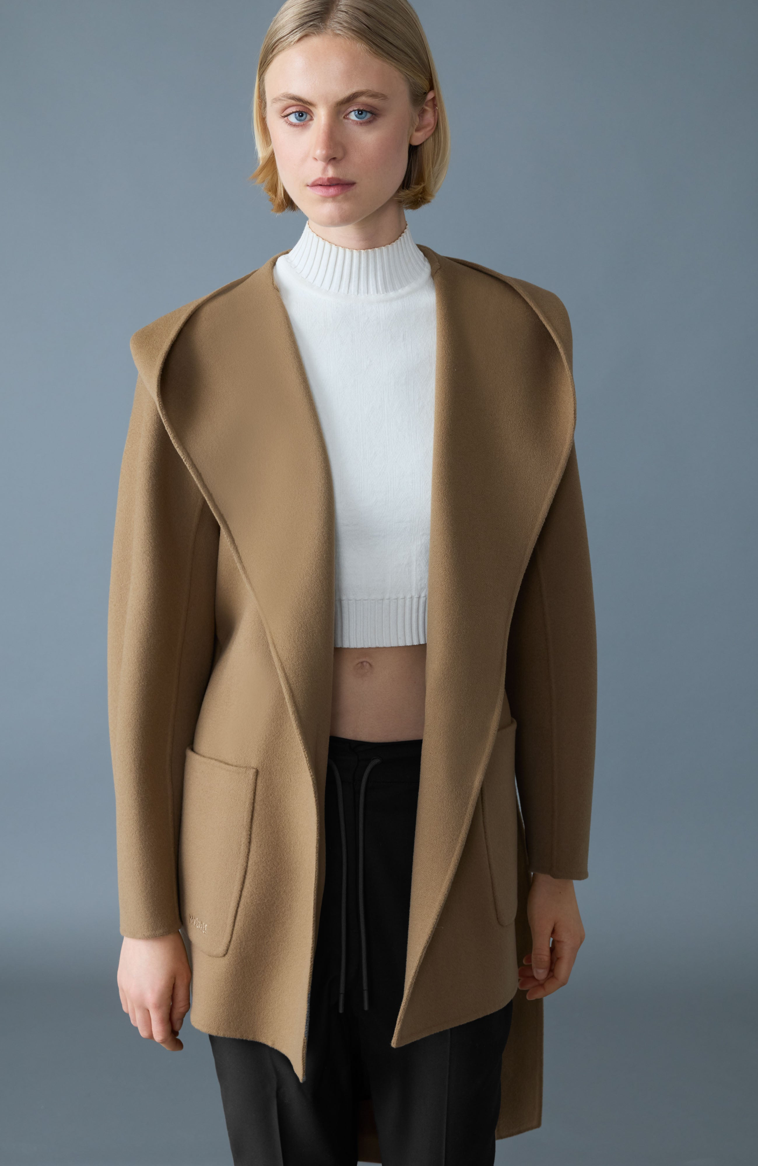 PAYA Wool Wrap Coat With Sash Belt - 5