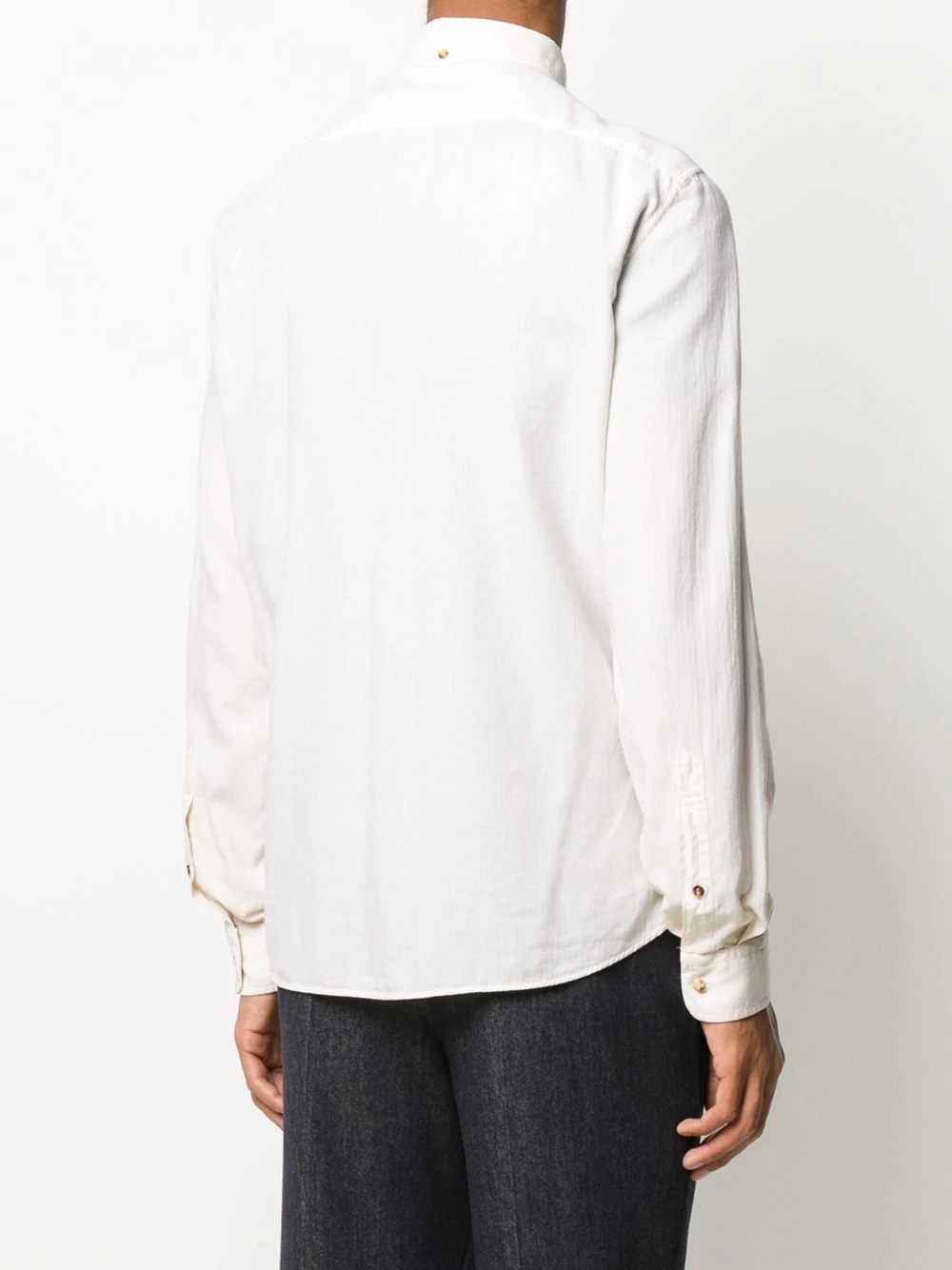 plain long-sleeved shirt - 4