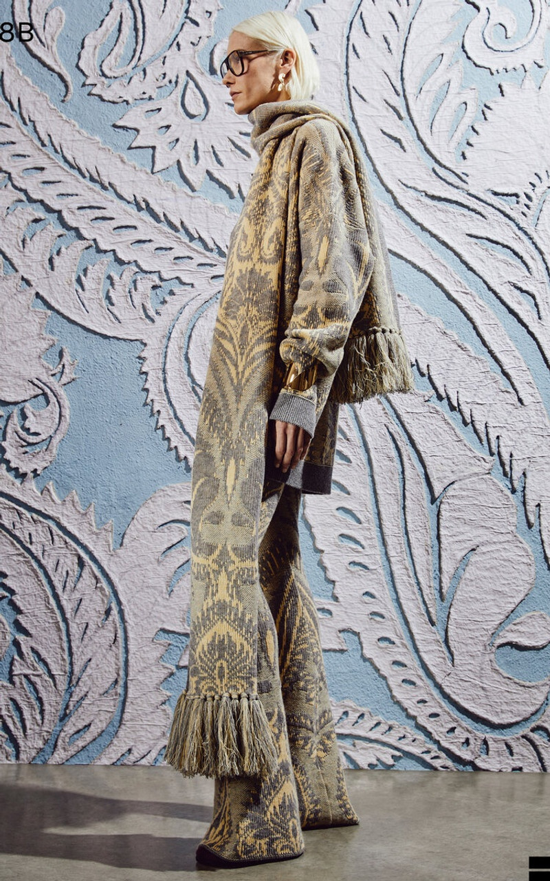 Etro Wool Knit Printed Scarf print outlook