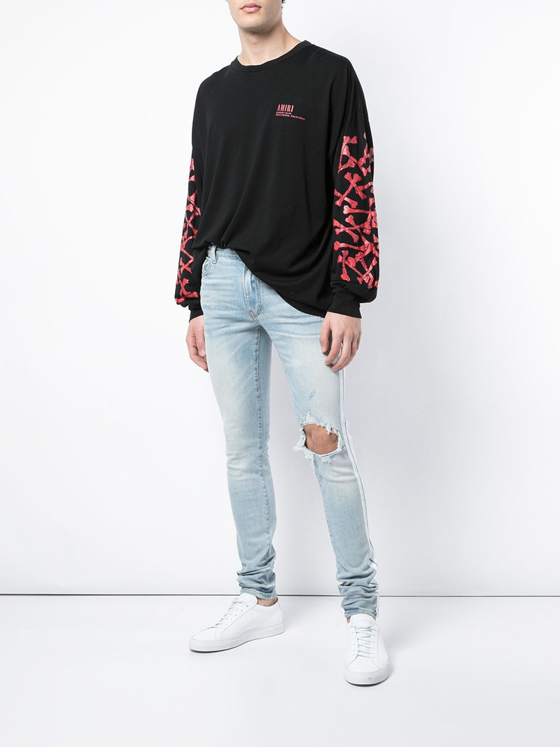 AMIRI Broken Track skinny jeans outlook