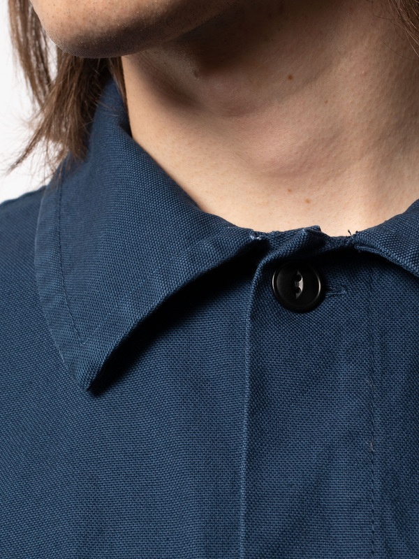 Colin Canvas Overshirt Indigo Blue - 3