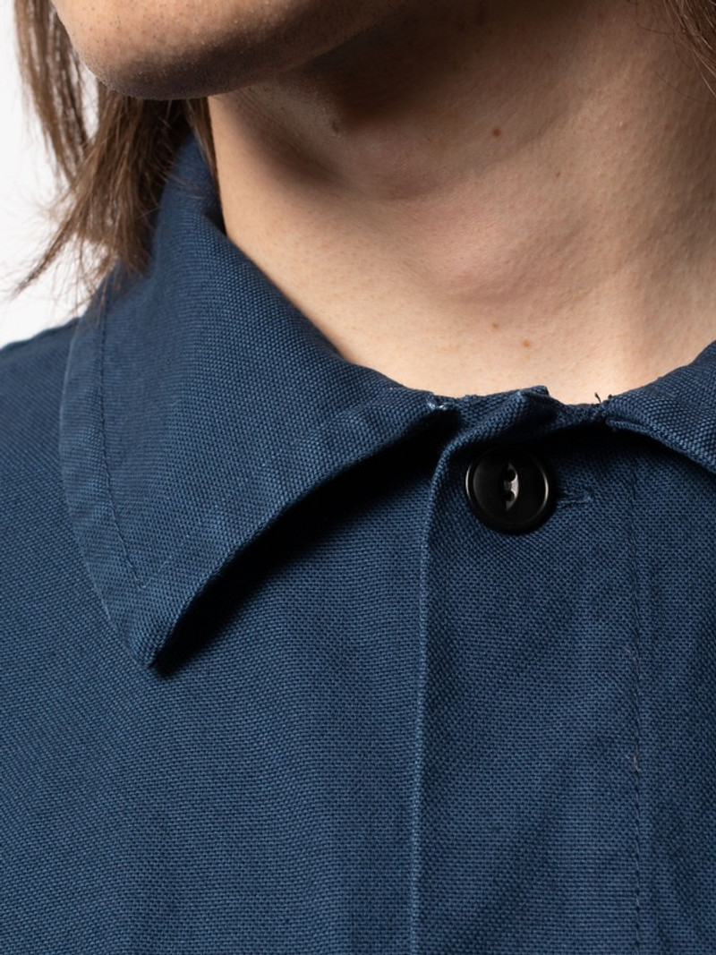 Colin Canvas Overshirt Indigo Blue 3