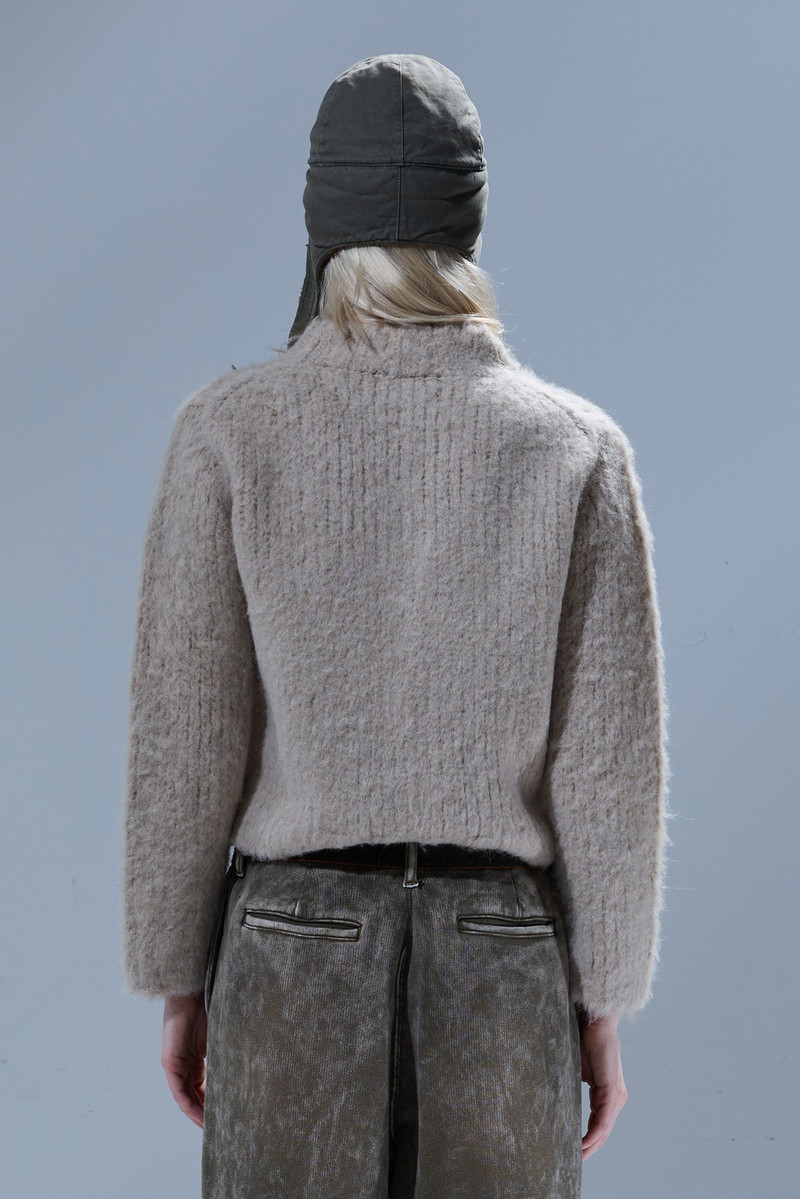 MOCK COLLAR SHRUNKEN SWEATER 4