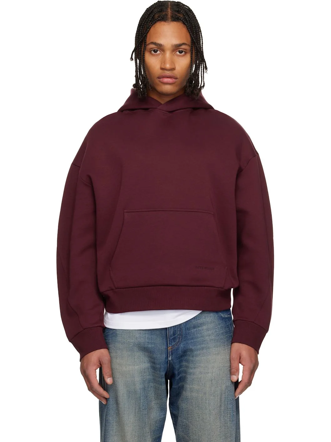 Burgundy Scuba Hoodie - 1