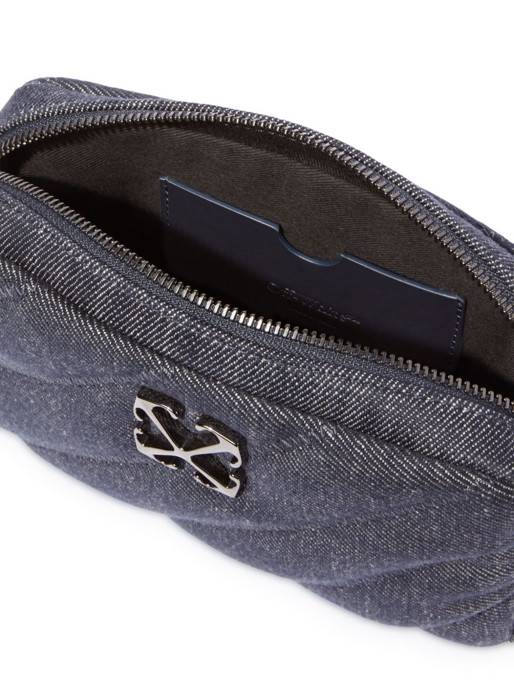 small quilted denim shoulder bag - 6