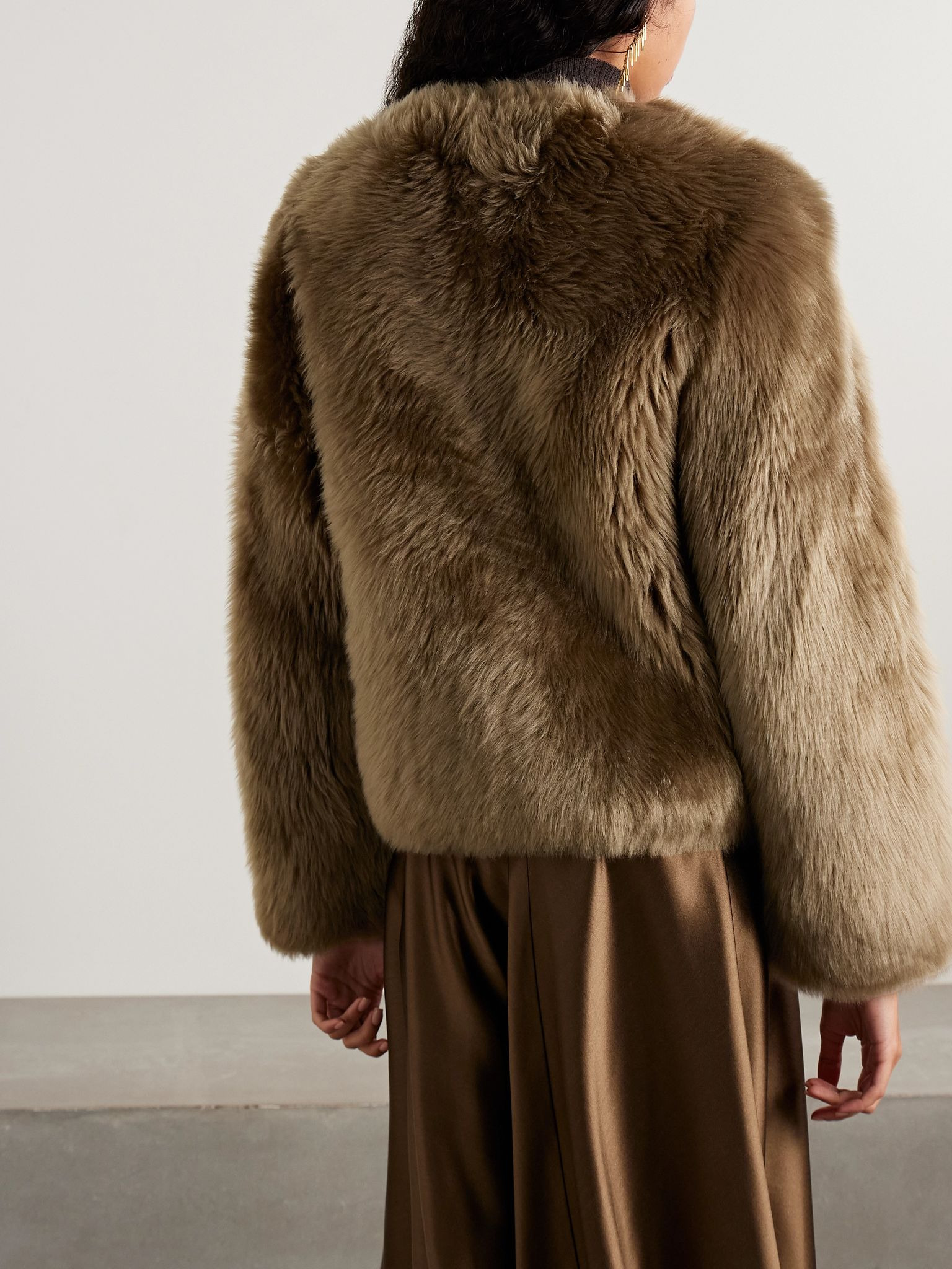 Maury shearling jacket Taupe - 4