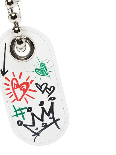 Dolce & Gabbana leather graphic-print keyring outlook