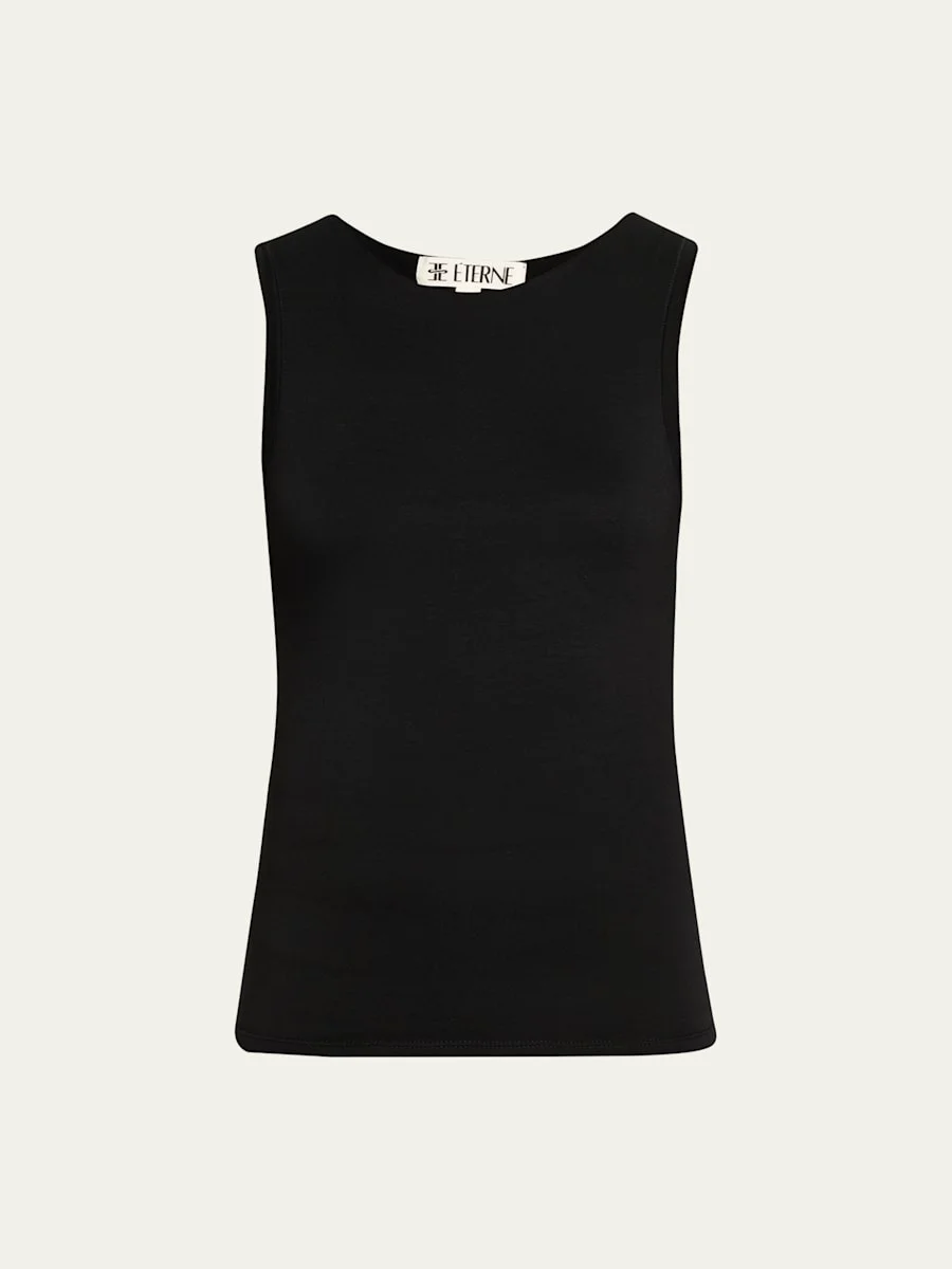 Sleeveless Crewneck Top - 1