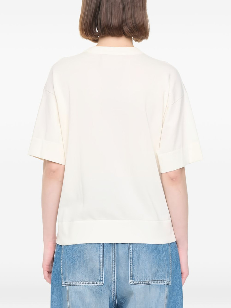 flower intarsia T-shirt 3