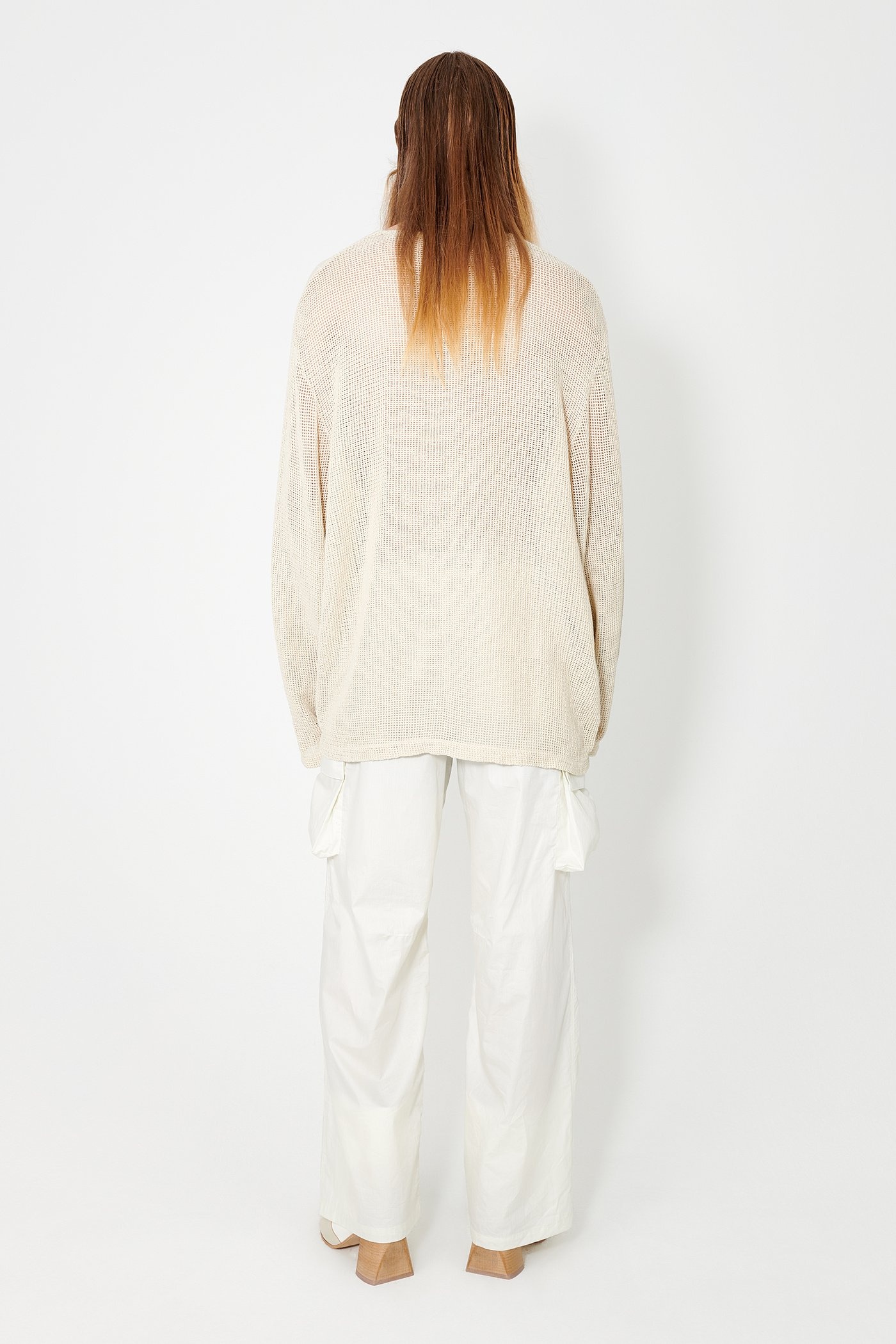 Our Legacy Double Lock U-Neck Metallic Sand Rustic Mesh