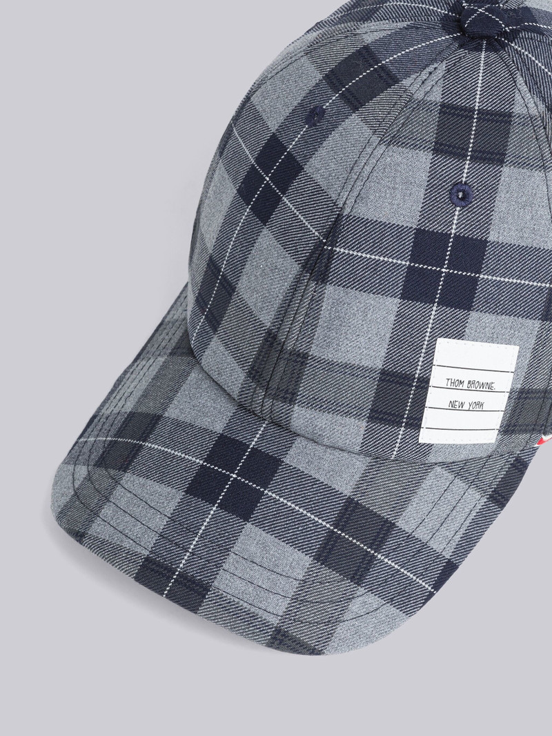 Thom Browne Tartan School Uniform Twill 6-Panel Baseball Cap outlook