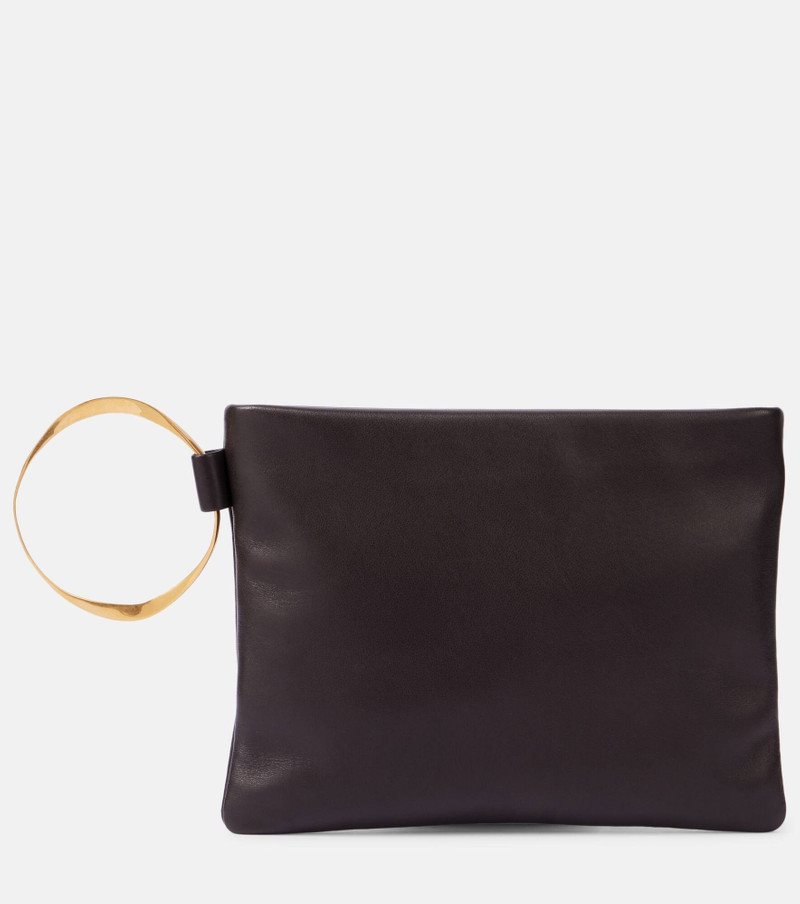 Square Bracelet leather clutch 1