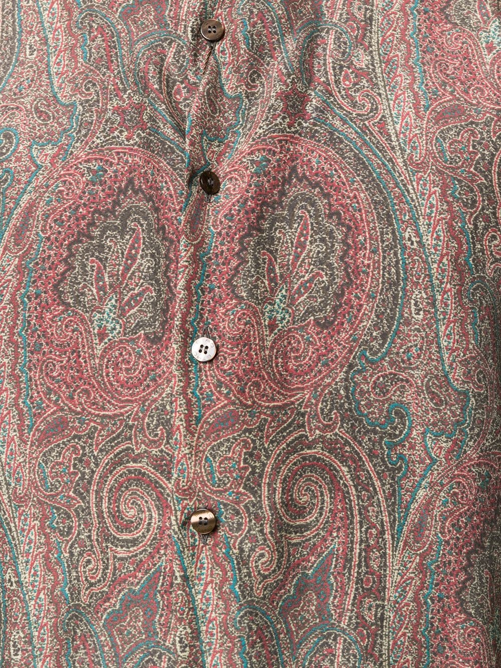 long sleeve paisley print silk shirt - 5