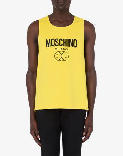 Moschino DOUBLE SMILEY®LOGO COTTON VEST TOP outlook