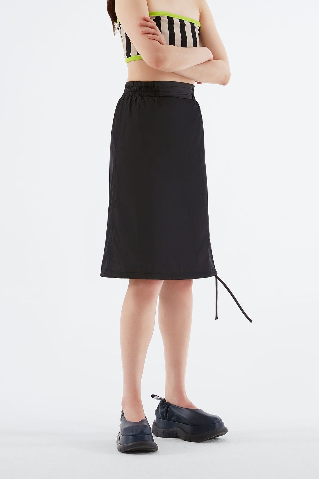 DARK GREY ELASTIC SKIRT - 2