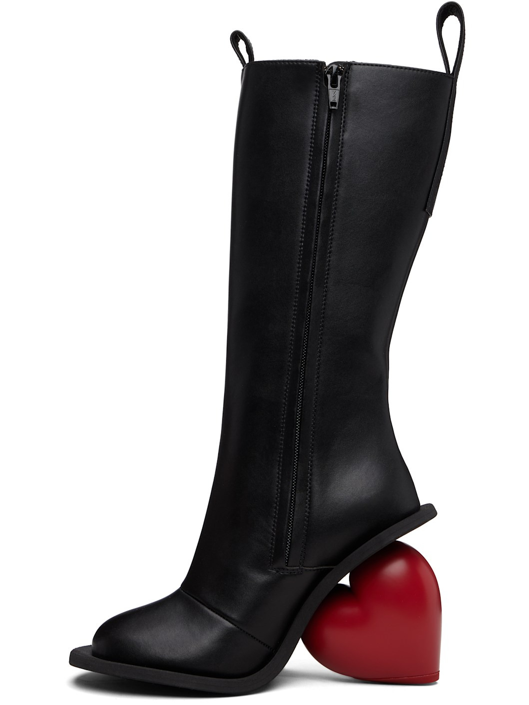 Black & Red Love Tall Boots - 3