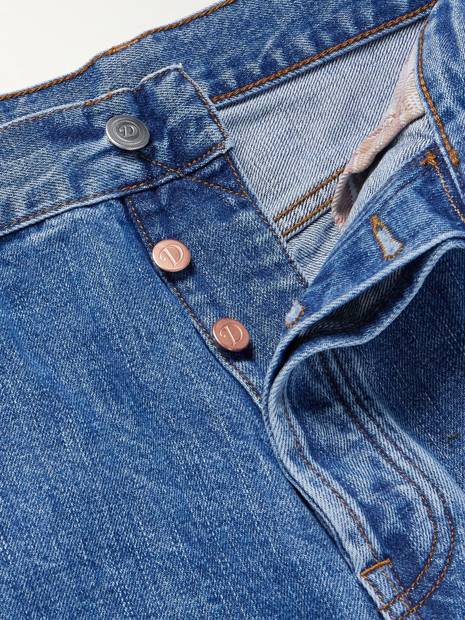 Tapered Selvedge Denim Jeans Blue - 6