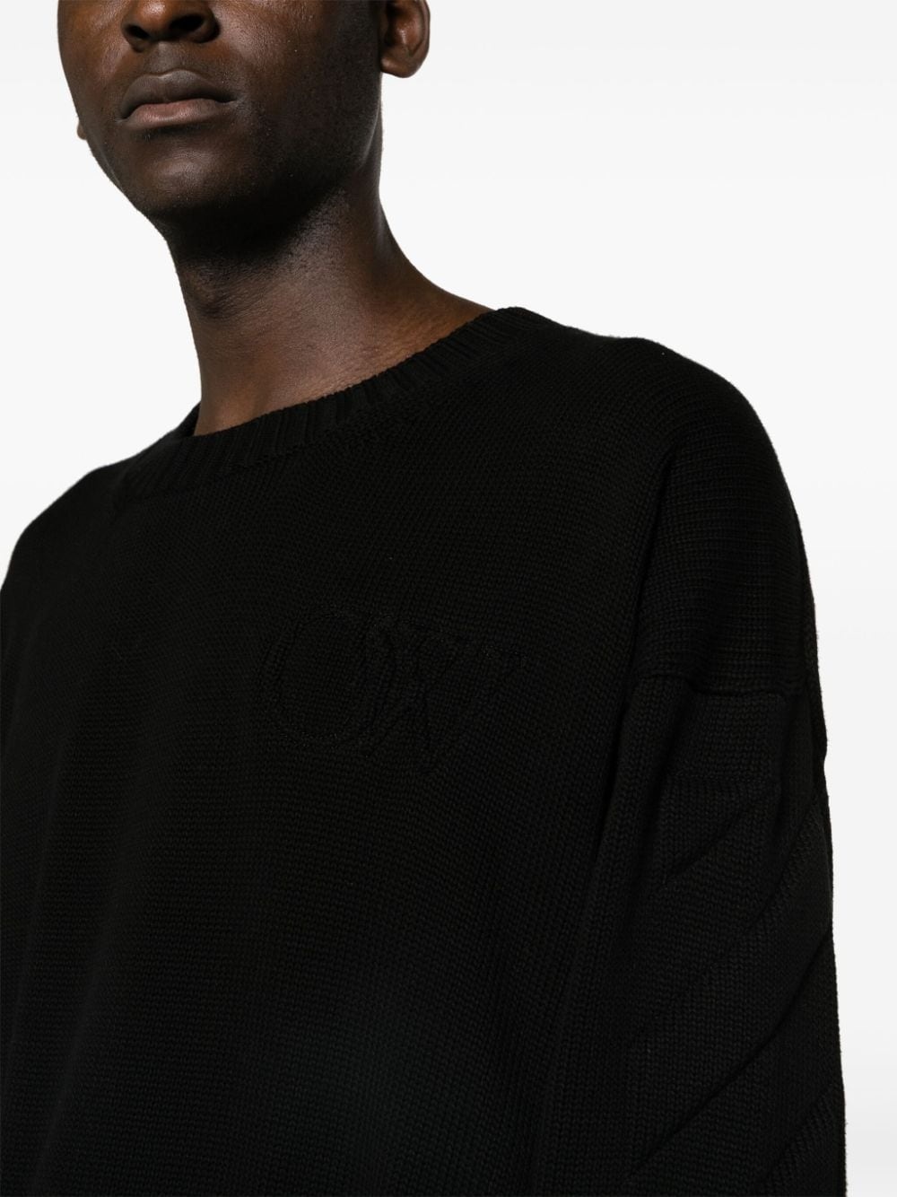 3D Diag ribbed-knit jumper - 5
