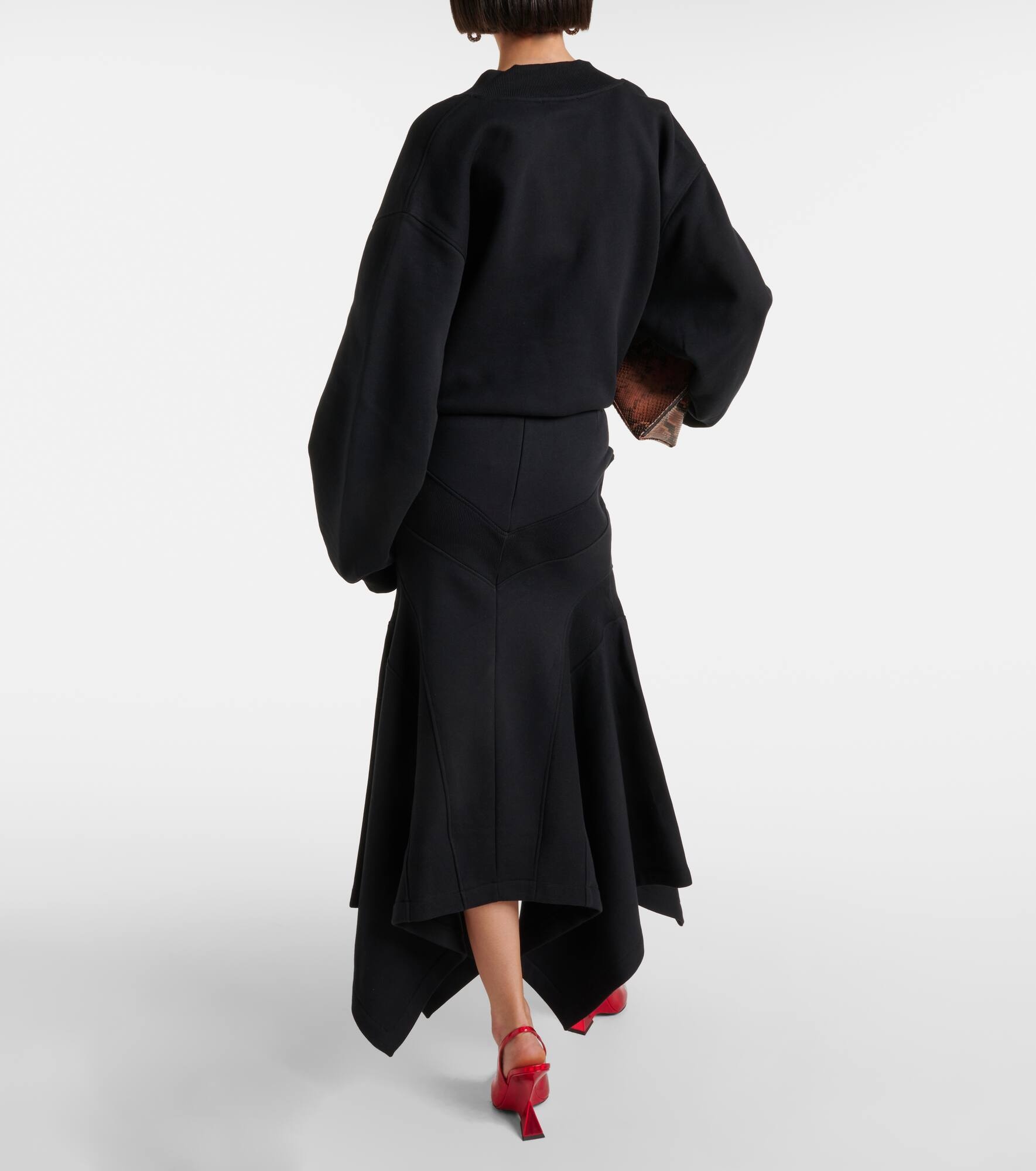 Cotton midi skirt - 3