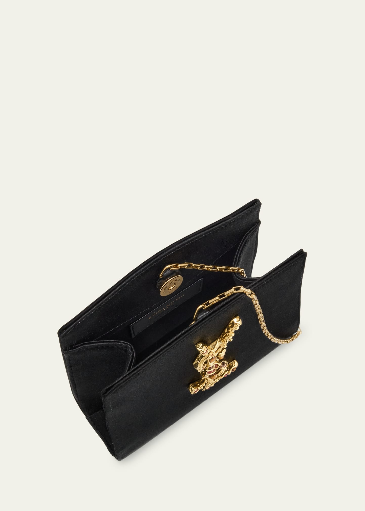 Mini YSL Evening Wristlet in Satin - 4