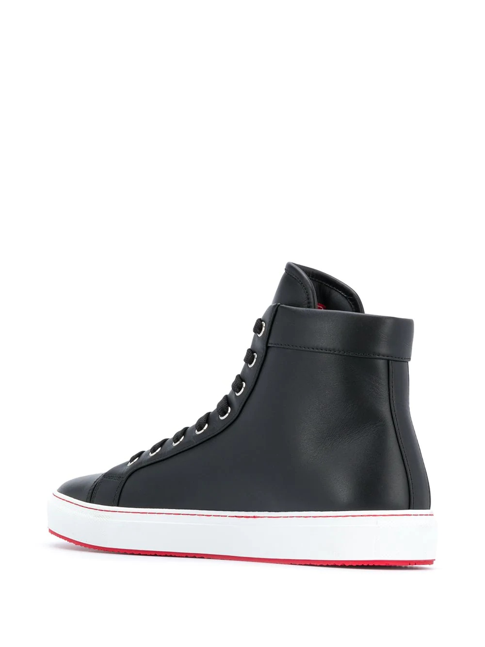 hi-top leather sneakers - 3