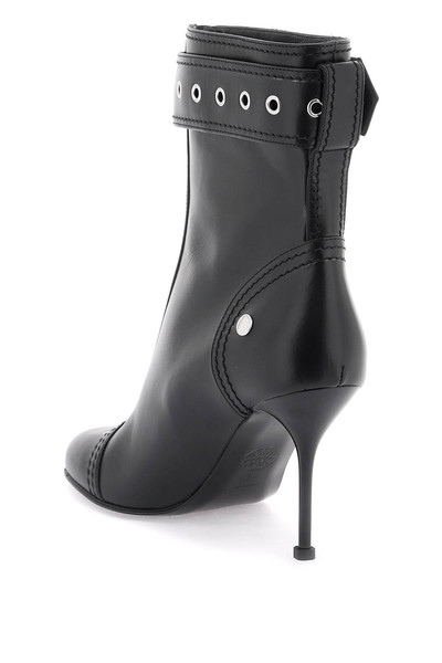 Alexander McQueen LEATHER ANKLE BOOTS WITH BUCKLE outlook